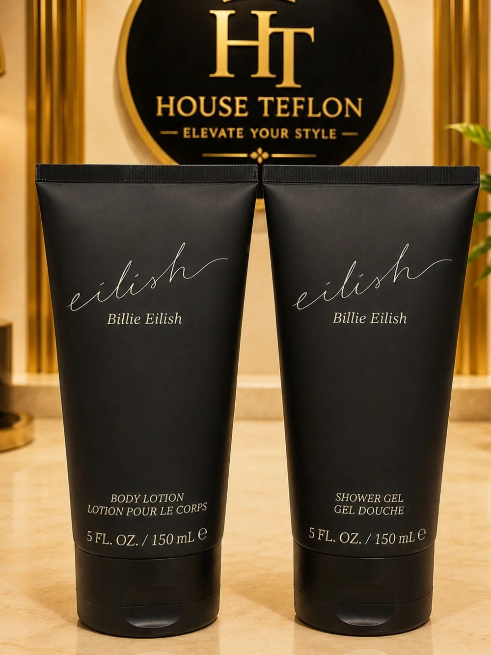 Billie Eilish Body Lotion + Shower Gel 5 oz Each w/ Cosmetic Bag Set